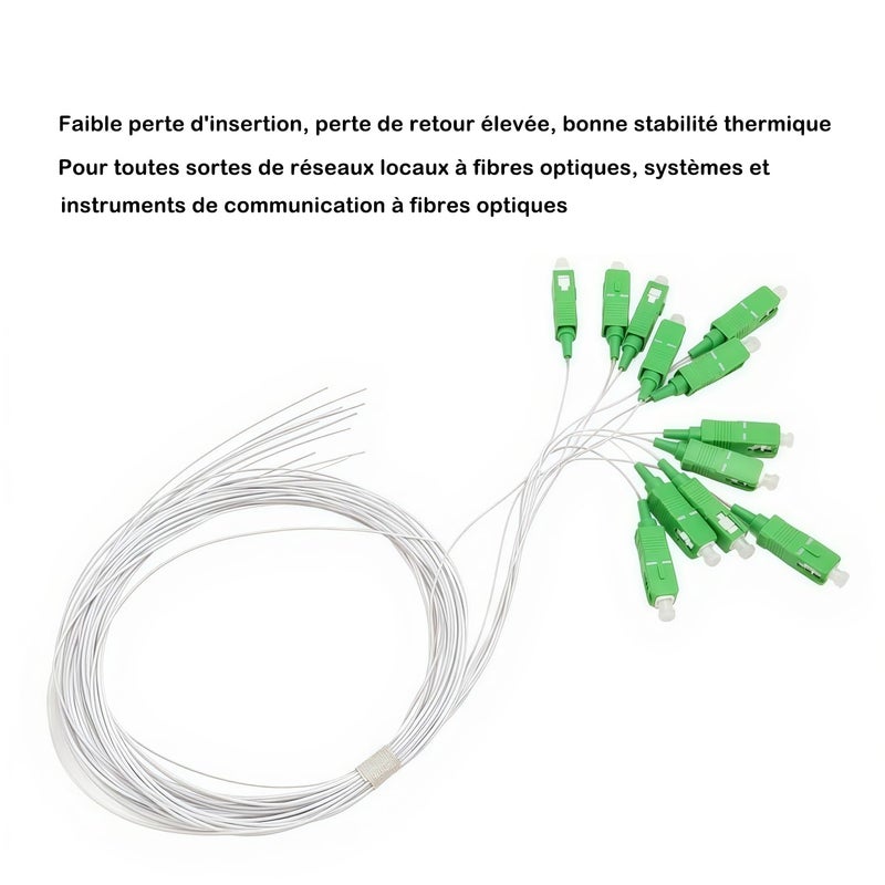 Elfcam ® - 12 Fibre Single Mode SCA 9/125um OS2 Pigtail, White - Image 2